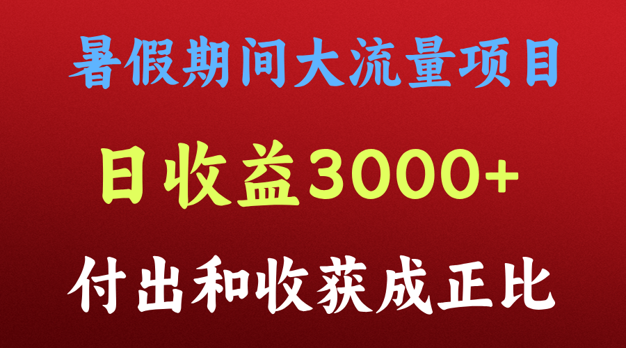 一天收益3000+，暑假期间， 这个项目才是真火-柯南聊项目