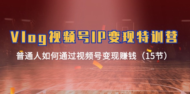 （11654期）Vlog 视频号IP变现特训营，普通人如何通过视频号变现赚钱（15节）-柯南聊项目