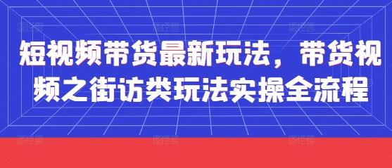 短视频带货最新玩法，带货视频之街访类玩法实操全流程-柯南聊项目