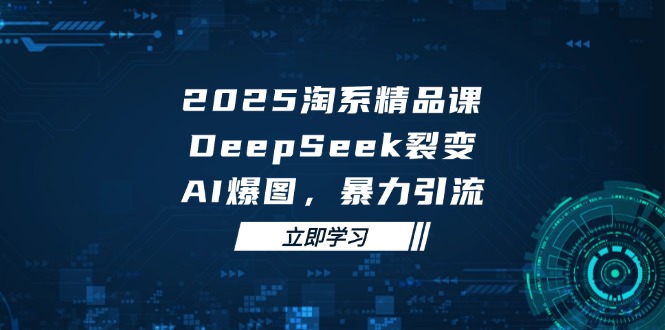 2025 淘系精品课，DeepSeek 裂变，AI 爆图，暴力引流-柯南聊项目