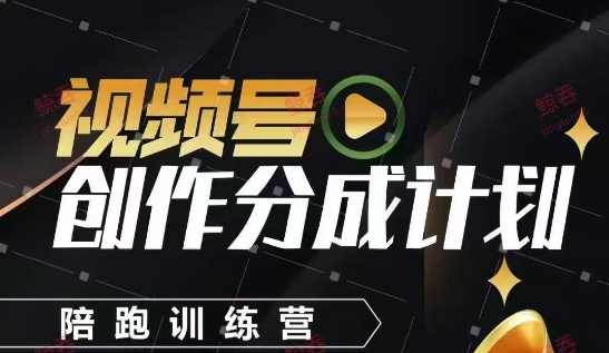 视频号创作分成计划陪跑训练营，手把手教会你如何制作视频，细水长流型项目-柯南聊项目