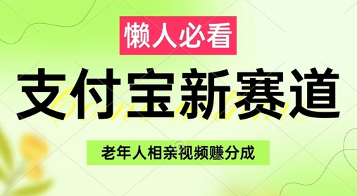 支付宝新赛道，利用老年人相亲视频，挣分成收益，轻松月入过W，操作简单-柯南聊项目