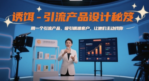 诱饵-引流产品设计秘笈，用一个引流产品，吸引精准客户，让他们主动找你-柯南聊项目