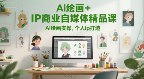 Ai绘画+IP商业自媒体精品课，Ai绘画实操，个人ip打造-柯南聊项目