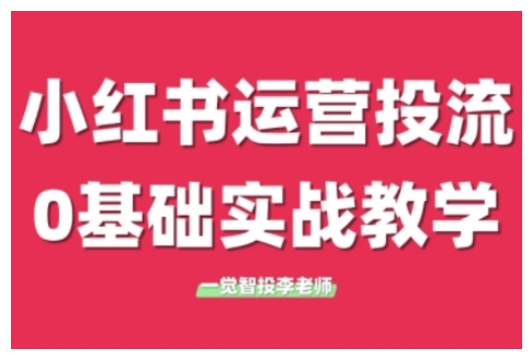 小红书运营投流，小红书广告投放从0到1的实战课，学完即可开始投放(更新)-柯南聊项目
