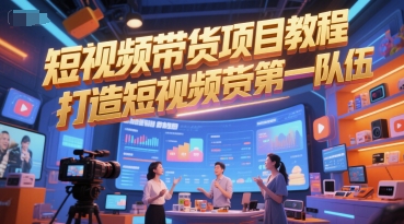 短视频带货项目教程，打造短视频带货第一队伍-柯南聊项目
