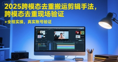 2025跨模态去重搬运剪辑手法，跨模态去重现场验证 +全程实操，真实账号验证-柯南聊项目