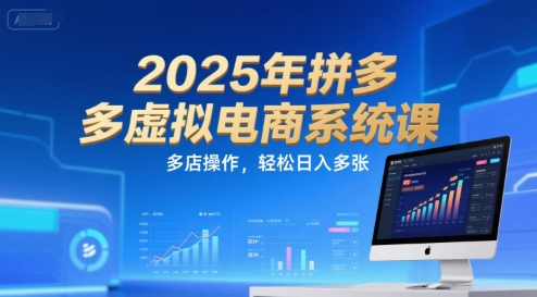 2025年拼多多虚拟电商系统课，多店操作，轻松日入多张-柯南聊项目