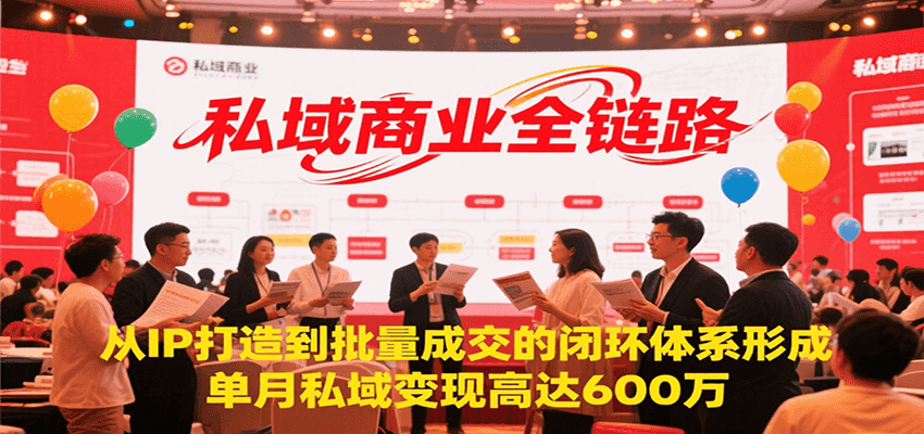 私域商业全链路，从IP打造到批量成交的闭环体系形成，单月私域变现600万-柯南聊项目