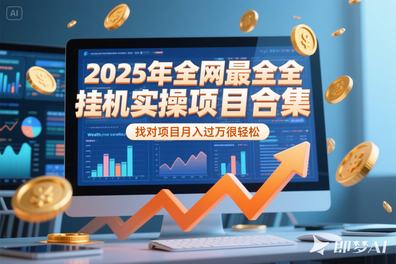 2025年挂机实操项目实操演练，挂机类型，AI直播类型，轻资产创业类型…-柯南聊项目