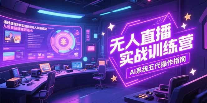 无人直播实操训练营，从设备搭建到话术，AI系统五代操作指南(7月更新-柯南聊项目