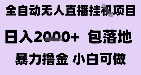 最新全自动抖音无人直播挂G项目，日入2k+ 包落地暴力撸金，小白可做【揭秘】-柯南聊项目