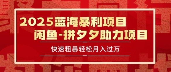 2025 最新闲鱼蓝海暴利项目 快速粗暴让你月入过1W不是梦，保姆级教程【揭秘】-柯南聊项目
