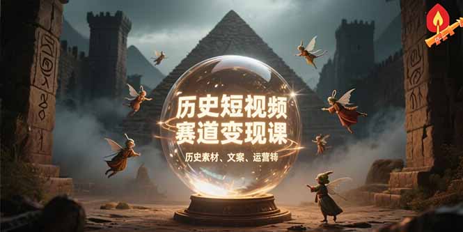 历史短视频赛道变现课，百集素材库应用，文案剪辑技巧，账号运营全案-柯南聊项目