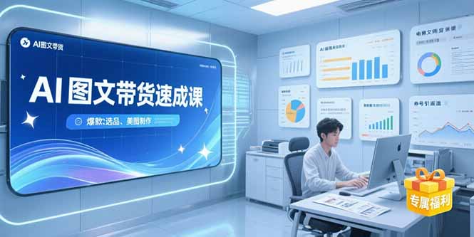 AI图文带货速成课，养号引流秘籍，爆款选品策略，美图制作全流程-柯南聊项目