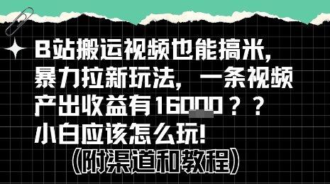 b站掘金计划？搬运视频也能挣拉新的收益，小白应该怎么玩！-柯南聊项目