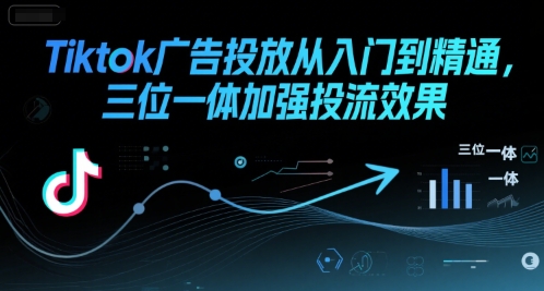 Tiktok广告投放从入门到精通，三位一体加强投流效果-柯南聊项目