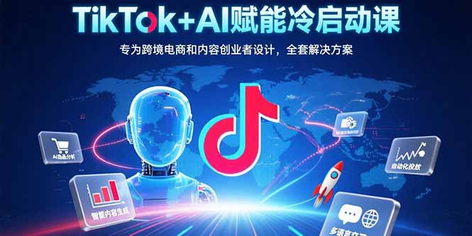 TikTok+AI赋能冷启动课：专为跨境电商和内容创业者设计，全套解决方案-柯南聊项目