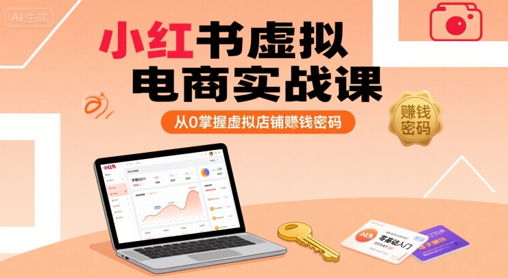 小红书虚拟电商实战课，从0掌握虚拟店铺賺钱密码(更新)-柯南聊项目