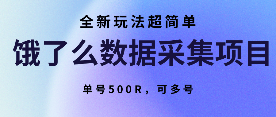饿了么数据采集项目，全新玩法超简单，单号500R，可多号-柯南聊项目