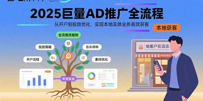 2025巨量AD推广全流程，从开户到投放优化，实现本地实体业务高效获客-柯南聊项目