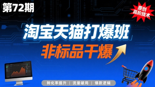 淘宝天猫打爆班原创高阶技术第72期，非标品干爆-柯南聊项目