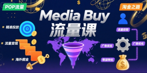 Media Buy之POP流量课，带你开启海外Media Buy淘金之路-柯南聊项目