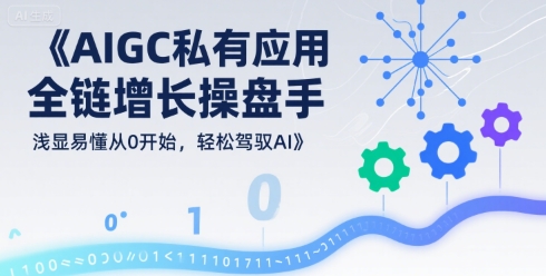 AIGC私有化应用全链增长操盘手，浅显易懂从0开始，轻松驾驭AI-柯南聊项目