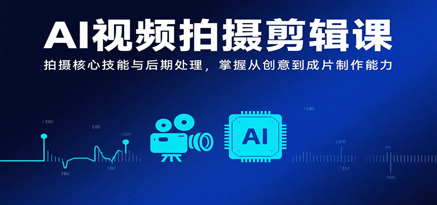 AI视频拍摄剪辑课，拍摄核心技能与后期处理，掌握从创意到成片制作能力-柯南聊项目