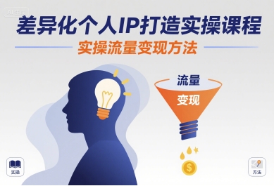 差异化个人IP打造实操课程，实操流量变现方法-柯南聊项目