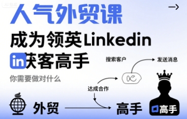 人气外贸课-成为领英Linkedin获客高手，你需要做对什么-柯南聊项目