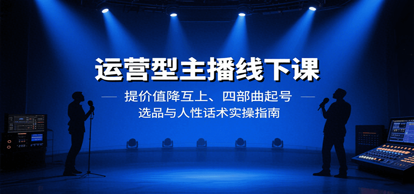 运营型主播线下课：提价值降互上、四部曲起号、选品与人性话术实操指南-柯南聊项目