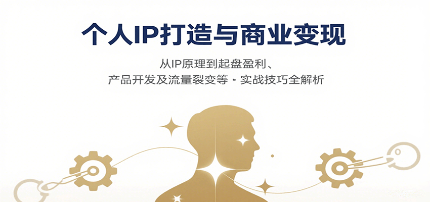 个人IP打造与商业变现，从IP原理到起盘盈利、产品开发及流量裂变等实战技巧全解析-柯南聊项目