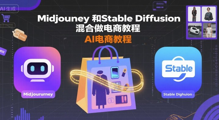Midjourney和Stable Diffusion混合做电商教程-ai电商教程-柯南聊项目