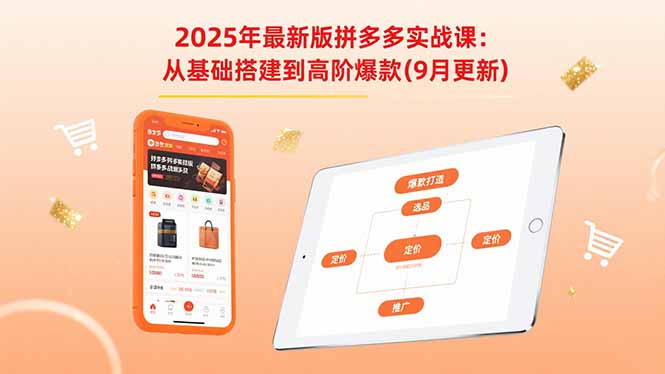 2025年最新版拼多多实战课：从基础搭建到高阶爆款(9月更新-柯南聊项目