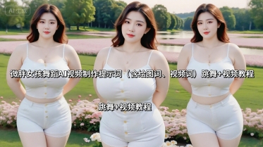 微胖女孩舞蹈AI视频制作提示词(含绘图词、视频词) 跳舞+视频教程-柯南聊项目