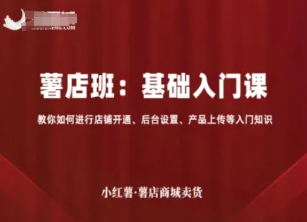 小红薯薯店商城卖货，基础入门课，教你如何进行店铺开通、后台设置、产品上传等入门知识-柯南聊项目