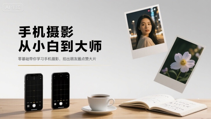 手机摄影从小白到大师，零基础带你学习手机摄影，拍出朋友圈点赞大片-柯南聊项目