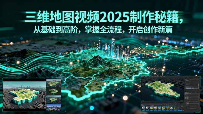 三维地图视频2025制作秘籍，从基础到高阶，掌握全流程，开启创作新篇-柯南聊项目