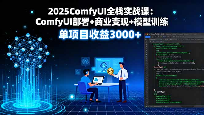 2025ComfyUI全栈实战课：ComfyUI部署+商业变现+模型训练，单项目收益3000+-柯南聊项目