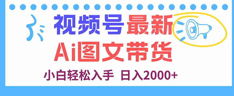 视频号最新AI图文带货，每天几分钟，小白轻松入手，日入2000+-柯南聊项目