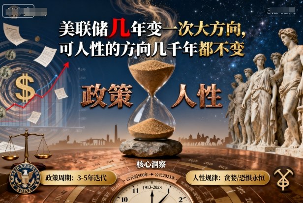 付费文章：美联储几年变一次大方向，可人性的方向几千年都不变-柯南聊项目