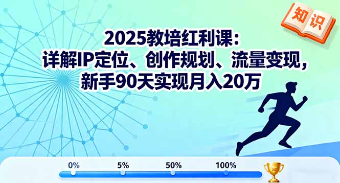 2025教培红利课：详解IP定位、创作规划、流量变现，新手90天实现月入20万-柯南聊项目