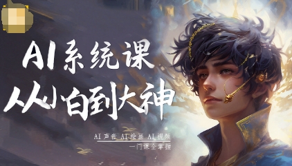 AI系统课程，从小白到大神系统学AI，AI声音-AI绘画-AI视频一门课全掌握-柯南聊项目