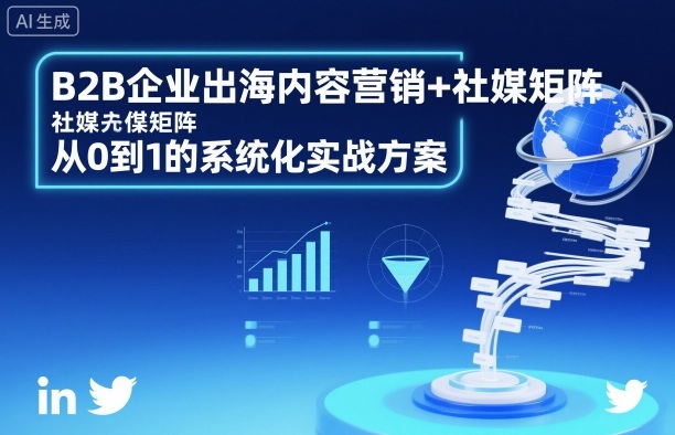B2B企业出海内容营销+社媒矩阵，从0到1的系统化实战方案-柯南聊项目