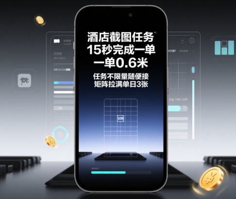 酒店截图任务，15秒完成一单，一单0.6米，任务不限量随便接，矩阵拉满单日3张【揭秘】-柯南聊项目
