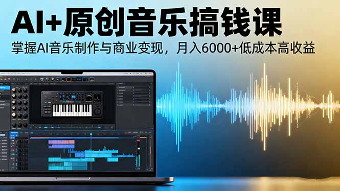 AI+原创音乐搞钱课：掌握AI音乐制作与商业变现，月入6000+低成本高收益-柯南聊项目