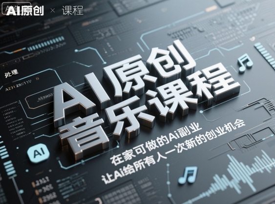 AI原创音乐课程，在家可做的Ai副业，让Ai给所有人一次新的创业机会-柯南聊项目