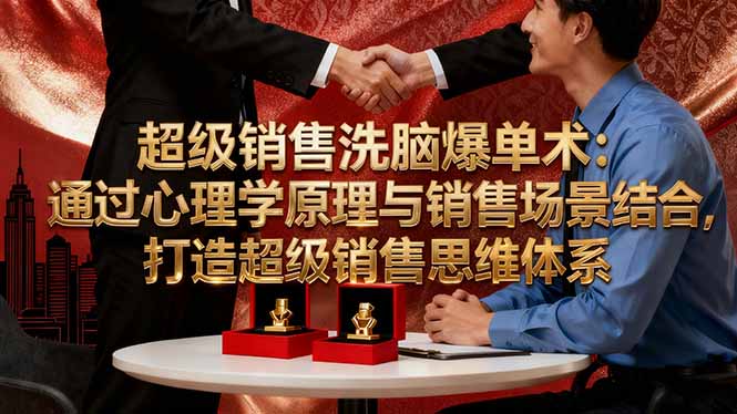 超级销售洗脑爆单术：通过心理学原理与销售场景结合,打造超级销售思维体系-柯南聊项目