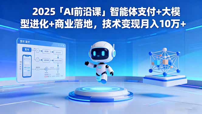 2025「AI前沿课」智能体支付+大模型进化+商业落地，技术变现月入10万+-柯南聊项目